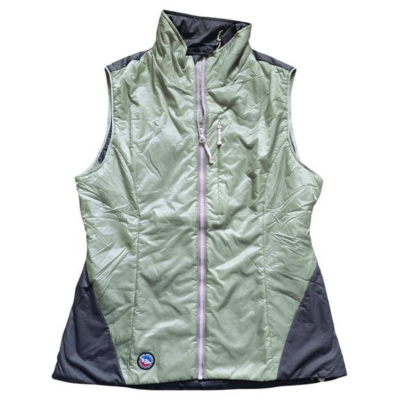 Big Agnes Women's Crystal Vest Sleeveless Full Zip Puffer Olive Green - Picture 1 of 9